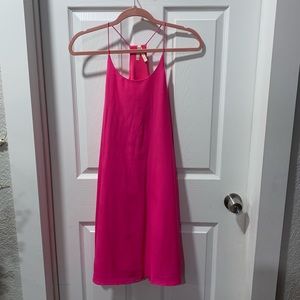 Hot pink racerback dress